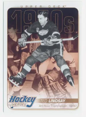 2011-12 UPPER DECK - TED LINDSAY #HH11 HOCKEY HEROES