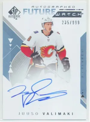 2018-19 SP AUTHENTIC - JUUSO VALIMAKI #198 FUTURE WATCH 235/999