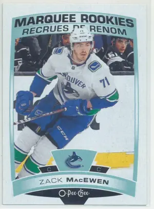 2019-20 O-PEE-CHEE - ZACK MacEWEN #524 MARQUEE ROOKIES