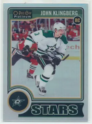 2014-15 O-PEE-CHEE PLATINUM - JOHN KLINGBERG #189 ROOKIE RAINBOW