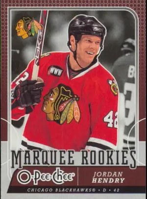2008-09 O-PEE-CHEE - JORDAN HENDRY #548 MARQUEE ROOKIES
