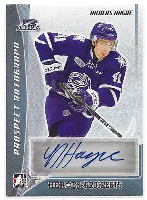 2016-17 ITG Heroes & Prospects Autographs Platinum #PA-NH2 Nicolas Hague