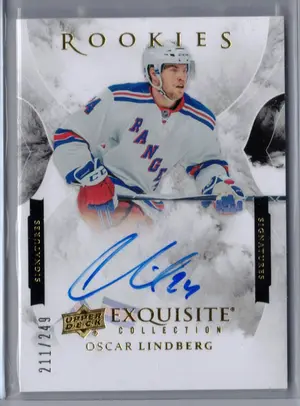 2015-16 UD Exquisite Rookies Signatures Oscar Lindberg 211/249