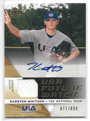 2009 Upper Deck Signature Stars USA National Team Future Watch Jersey Autographs #41 Karsten Whitson (077/899)