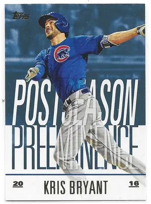 2018 Topps Update Postseason Preeminence Blue #PO-24 Kris Bryant