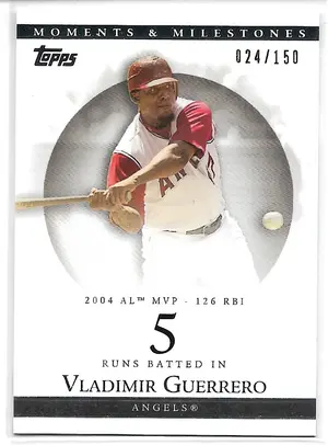 2007 Topps Moments & Milestones #40 Vladimir Guerrero (024/150)