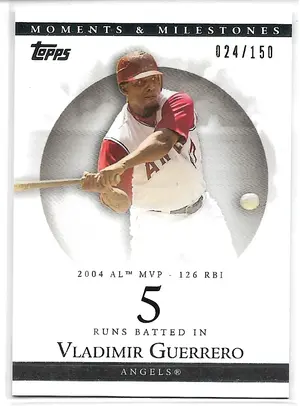 2007 Topps Moments & Milestones #40 Vladimir Guerrero (024/150)