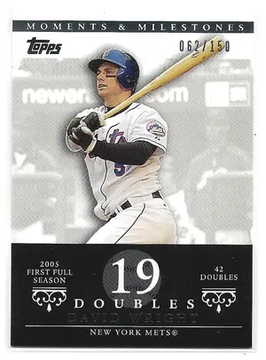 2007 Topps Moments & Milestones #101 David Wright (062/150)