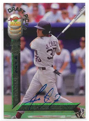 1994 Signature Rookies Draft Picks Signatures #30 Jacob Cruz (4176/7750)