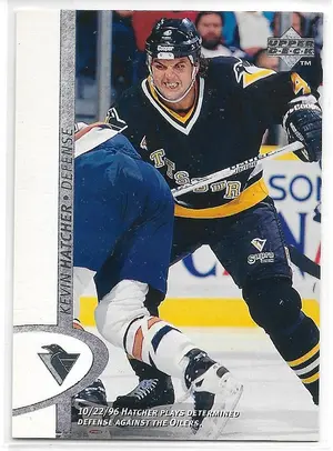 1996-97 Upper Deck #319 Kevin Hatcher (Rare White Border Misprint!)