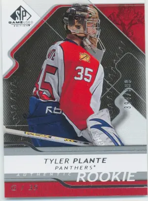 2008-09 SP GAME USED - TYLER PLANTE #190 AUTHENTIC ROOKIE 394/999