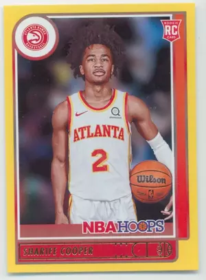 2021-22 NBA Hoops - Sharife Cooper #249 RC Yellow Parallel