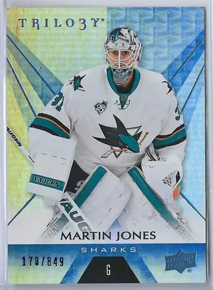 2016-17 Trilogy Rainbow Blue #4 Martin Jones (178/849)