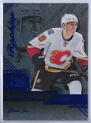 2016-17 Fleer Showcase Flair Showcase Blue Ice #42 Matthew Tkachuk (021/199)