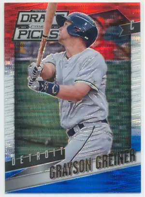 2014 Panini Prizm Perennial Draft Picks - Grayson Greiner #11 Red White & Blue Pulsar Prizm Parallel