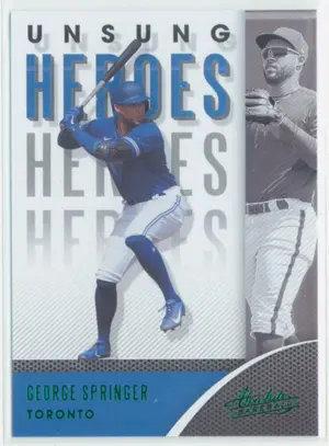 2021 Panini Absolute Retail - George Springer #UH-6 Unsung Heroes Green Parallel