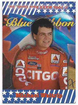 1996 Maxx Blue Ribbon #BR5 Michael Waltrip