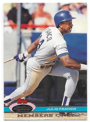 1991 Stadium Club Members Only #15 Julio Franco