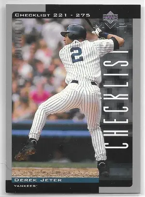 2001 MVP #329 Derek Jeter (Checklist)