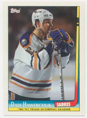 1991-92 TOPPS - DALE HAWERCHUK #2 TEAM SCORING LEADERS