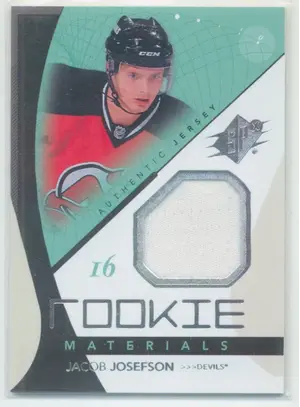 2010-11 SPX - JACOB JOSEFSON #RM-JJ ROOKIE MATERIALS