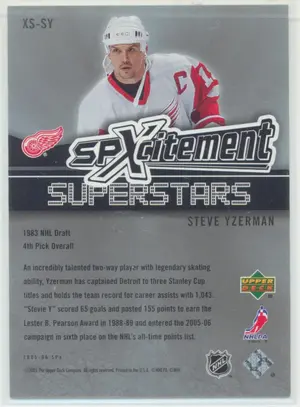 2005-06 Upper Deck SPx Steve Yzerman SPxcitement Superstars #XS-SY 270/499