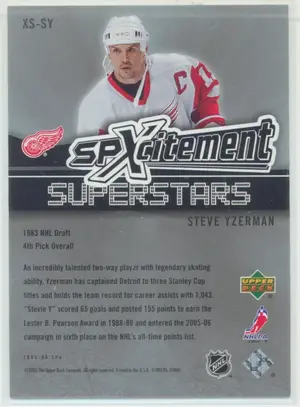 2005-06 Upper Deck SPx Steve Yzerman SPxcitement Superstars #XS-SY 270/499