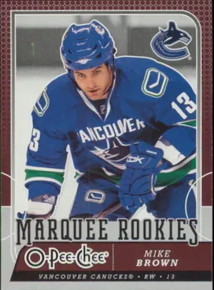 2008-09 O-PEE-CHEE - MIKE BROWN #502 MARQUEE ROOKIES