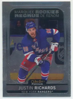 2021-22 O-PEE-CHEE PLATINUM - JUSTIN RICHARDS #262 MARQUEE ROOKIES