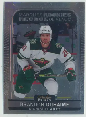 2021-22 O-PEE-CHEE PLATINUM - BRANDON DUHAIME #293 MARQUEE ROOKIES