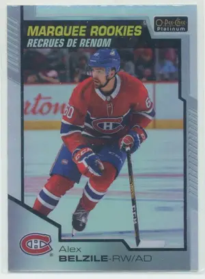 2020-21 O-PEE-CHEE PLATINUM - ALEX BELZILE #187 MARQUEE ROOKIES RAINBOW