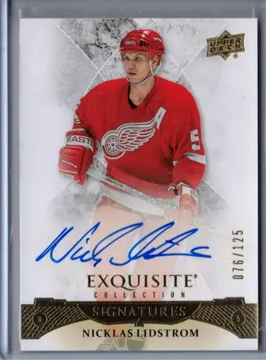2015-16 UD Exquisite Signatures Nicklas Lidstrom 076/125