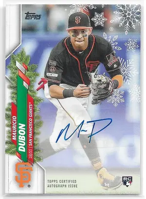 2020 Topps Holiday Walmart Autographs #HWA-MD Mauricio Dubon (129/200)