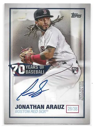 2021 Topps 70 Years of Baseball Autographs #70YA-JAR Jonathan Arauz