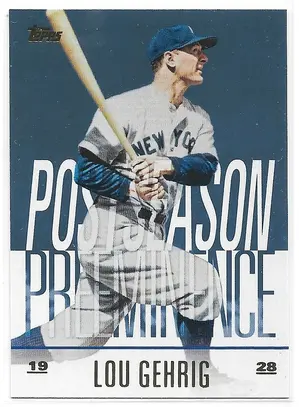 2018 Topps Update Postseason Preeminence Blue #PO-2 Lou Gehrig