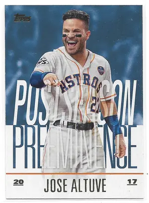 2018 Topps Update Postseason Preeminence Blue #PO-22 Jose Altuve