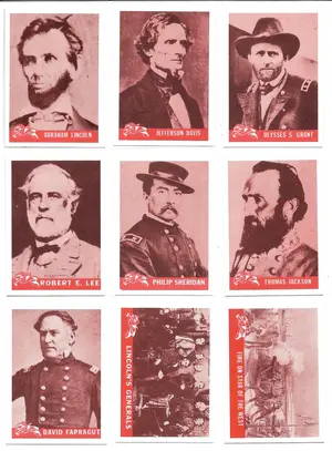 1965 Civil War Picture Card Reprints - Complete 55-card Set