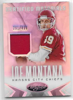 2014 Certified Materials #MJM Joe Montana (291/499)