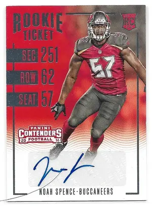 2016 Panini Contenders #176 Noah Spence RC