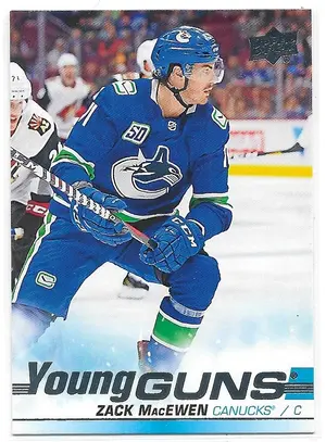 2019-20 Upper Deck #244 Zack MacEwen RC (Young Guns)