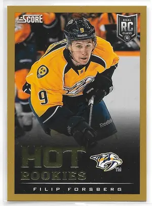 2013-14 Score Gold #630 Filip Forsberg RC (Hot Rookies)
