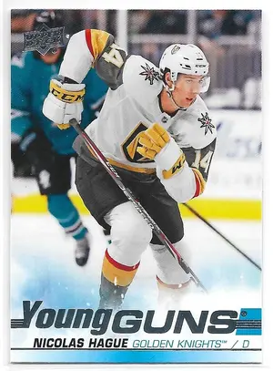 2019-20 Upper Deck #489 Nicolas Hague RC (Young Guns)