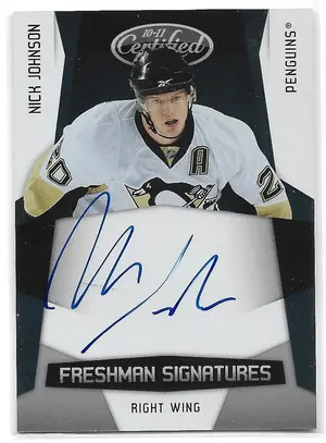 2010-11 Certified #180 Nick Johnson RC (0989/1299)