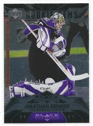 2007-08 Black Diamond #197 Jonathan Bernier RC (Quad Diamond, Rookie Gems)