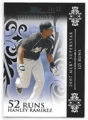 2008 Topps Moments & Milestones Black #92 Hanley Ramirez (13/25)