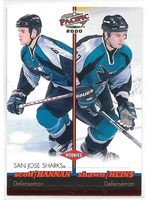 1999-00 Pacific Red #385 Scott Hannan & Shawn Heins RC