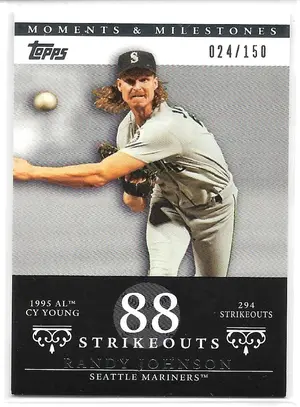 2007 Topps Moments & Milestones #51 Randy Johnson (024/150)