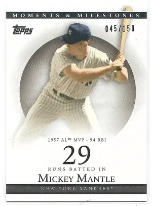 2007 Topps Moments & Milestones #78 Mickey Mantle (045/150)