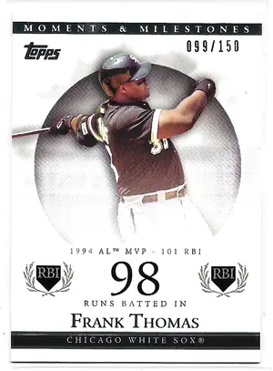 2007 Topps Moments & Milestones #107 Frank Thomas (099/150)