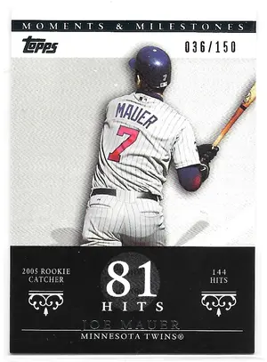 2007 Topps Moments & Milestones #114 Joe Mauer (036/150)